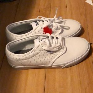 White Vans Perforated Sneakers